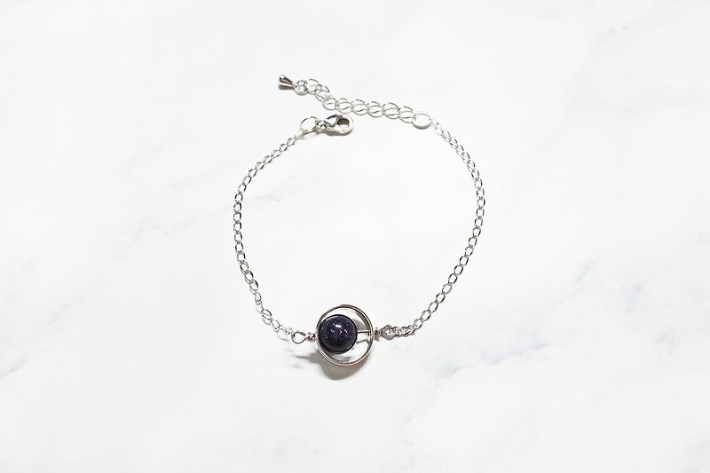 【Return】Natural stone bracelet - สร้อยข้อมือ - สแตนเลส สีดำ