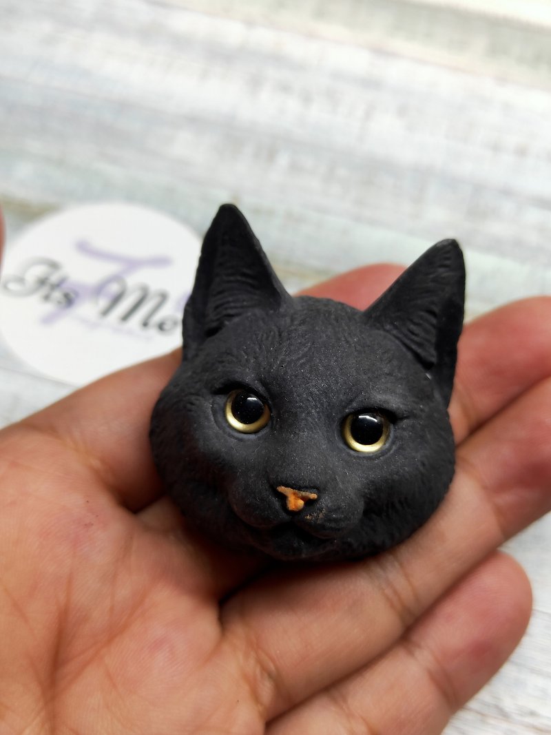 Shorthair cat head-2D diffused Stone - Fragrances - Other Materials Multicolor