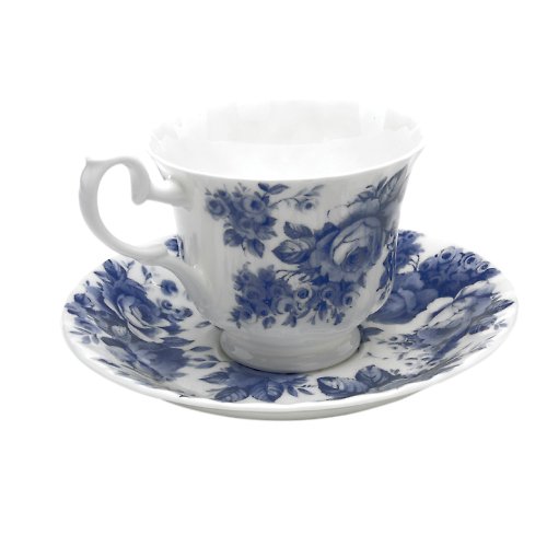 Roy Kirkham 英國 RK | BlueChintz 藍玫瑰 咖啡 花茶 杯盤組 230 ml
