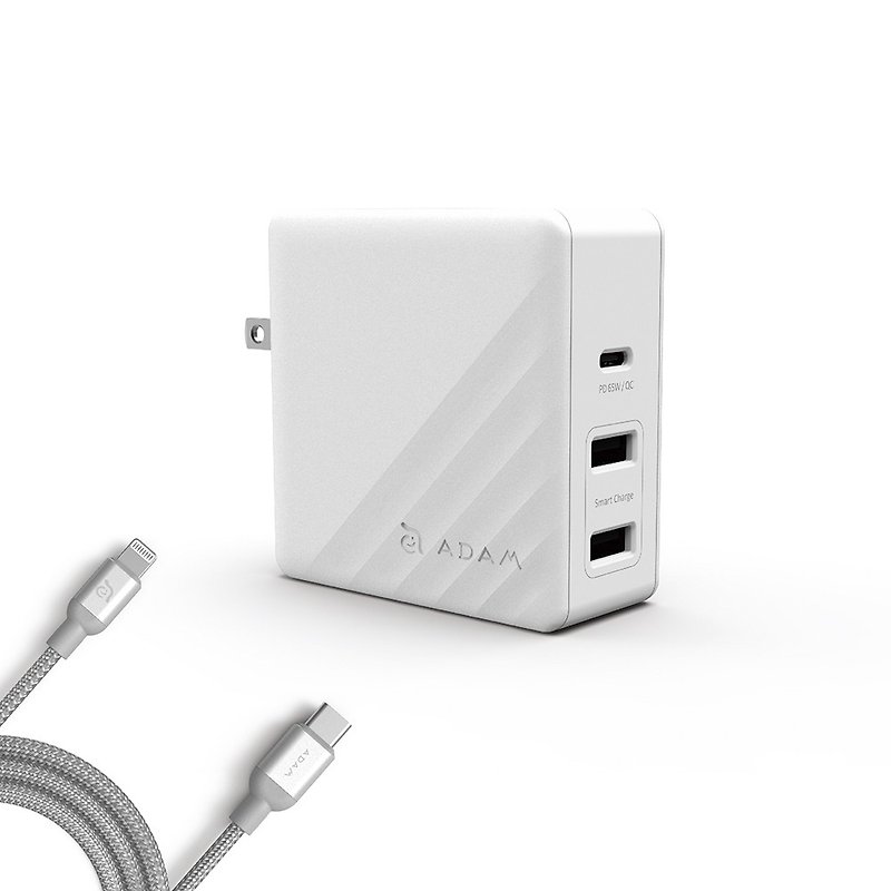 OMNIA P7 USB-C PD / QC3.0 Fast Charging Wall Charger 74W - Gadgets - Plastic White
