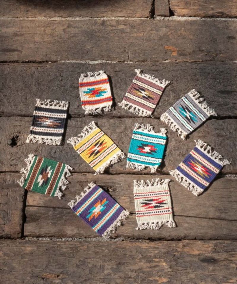 Made in India Ortega Totem Small Coaster Cloth - Coasters - Cotton & Hemp 