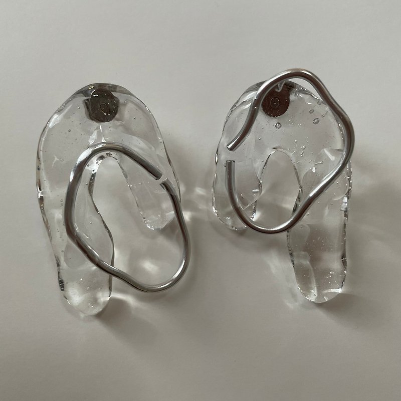 icecle - 耳環/耳夾 - 樹脂 透明