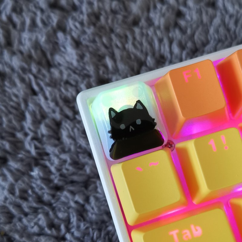 OEM Keycap Black Cat - 電腦配件 - 塑膠 透明