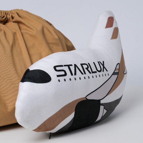 星宇小舖 STARLUX Shop STARLUX 飛機抱枕毯 2.0 (棕米)