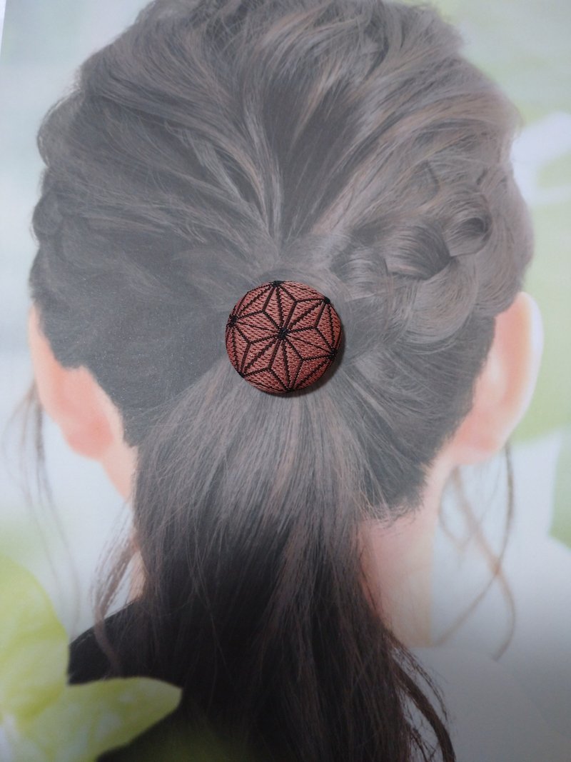[Asanoha] Pink Hair Tie Hair Accessory Made in Japan Handmade - เครื่องประดับผม - วัสดุอื่นๆ สึชมพู