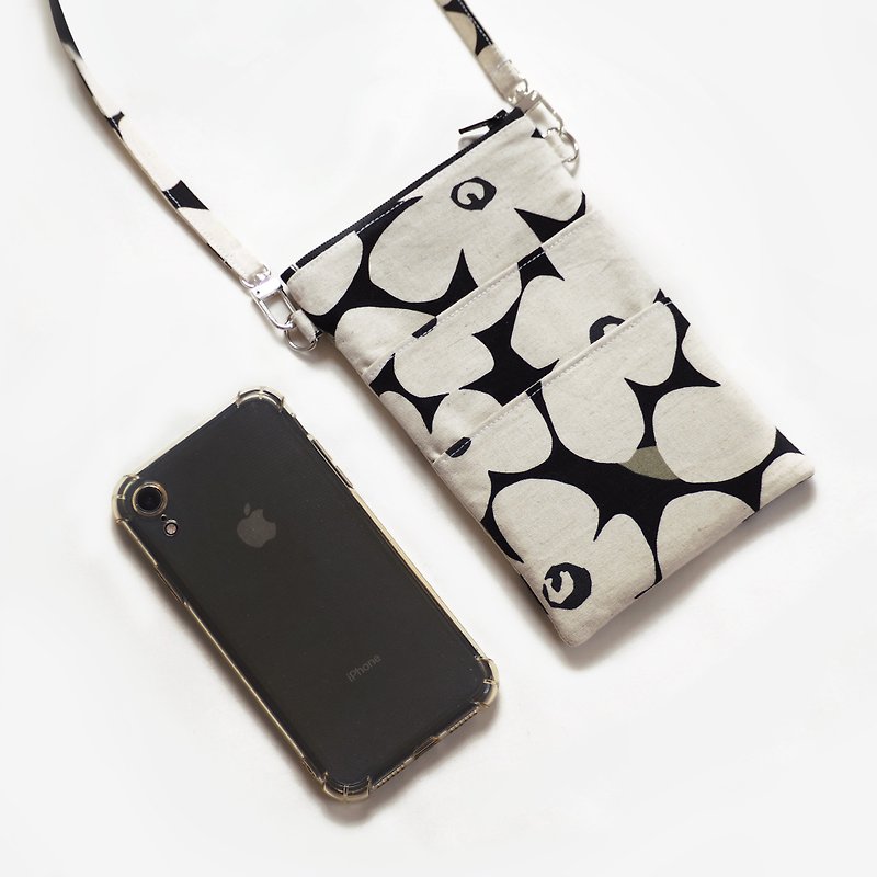 コットン・麻 その他 多色 - Recycled Cotton-Phone bag-Trèfle Collection 11x18.5 cm.