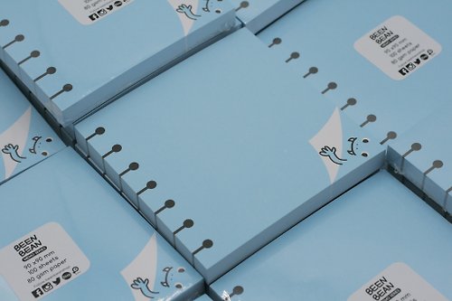 BeenBean Memopad Blue Glutton Monster (non-sticky notepads, 100 sheets per pack)