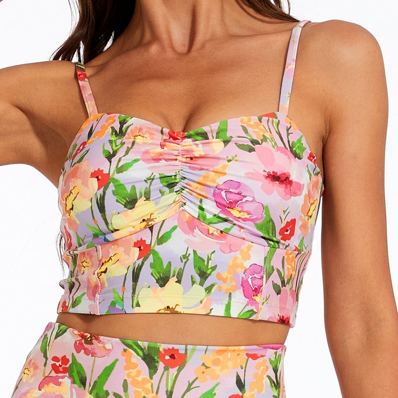 SILVERWIND新款高端印花健身專業聚攏運動內衣女跑步定型瑜伽背心 - 運動內衣 - 環保材質 多色