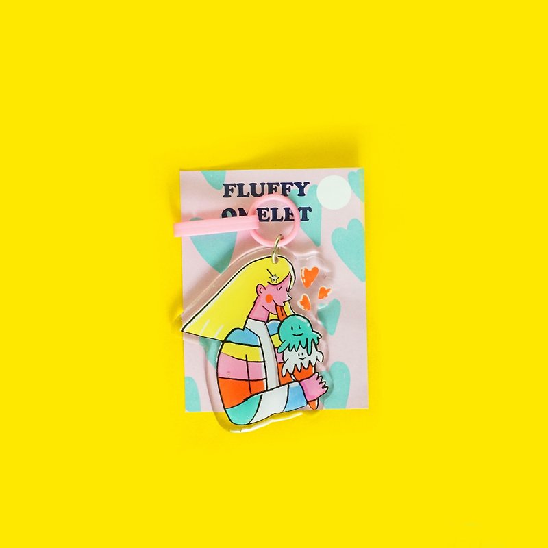 Fluffy Omelet - พวงกุญแจ เข็มกลัด และโฟนกริป ลาย Ice Cream Lover - ที่ตั้งมือถือ - อะคริลิค หลากหลายสี