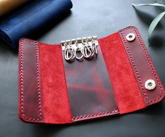  ZLYC Unisex Handmade Genuine Leather Key Wallet Holder