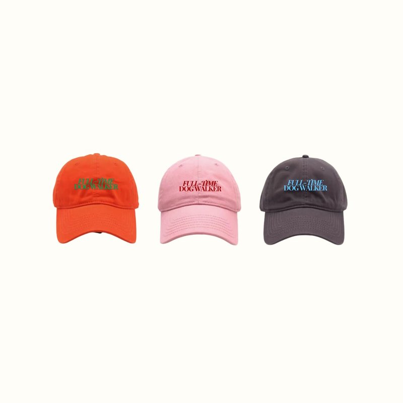 Kirin Supermarket l full-time dog walker embroidered baseball cap - หมวก - ผ้าฝ้าย/ผ้าลินิน 