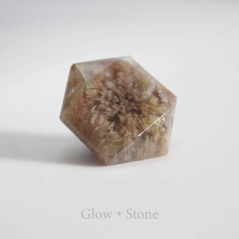 GLOWSTONE vision hair crystal flower body Stone/ornament - ของวางตกแต่ง - คริสตัล สีกากี