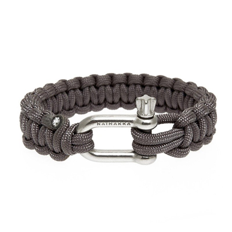 Naimakka parachute rope survival bracelet (gray) - Bracelets - Polyester Gray