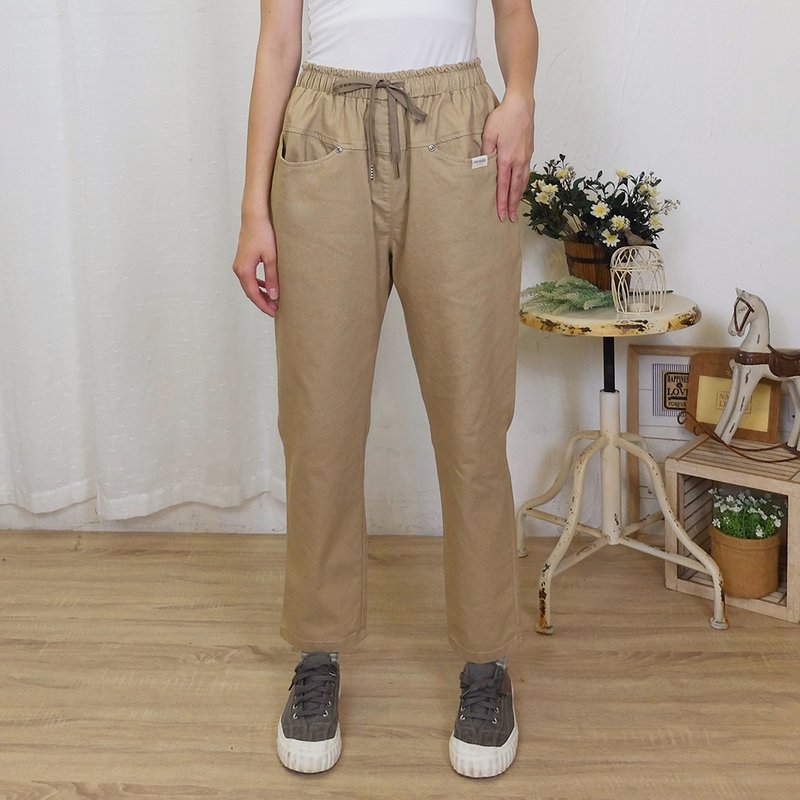 Hana Mokuba casual trousers with elasticated waist and large pockets - Women's Pants - Other Materials 