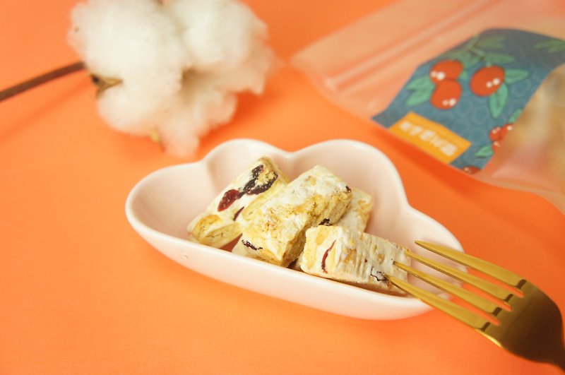 อาหารสด ของคาวและพาย สีส้ม - [afternoon snack light] classic plain cotton crisp - big bag / gift cloud tray