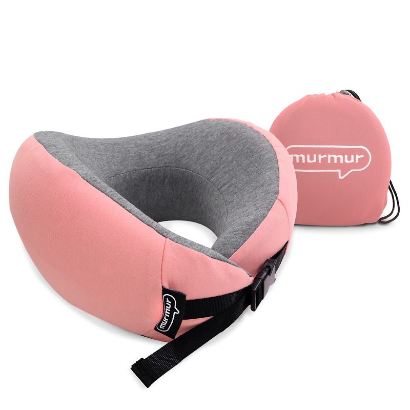 Polyester Neck & Travel Pillows Pink - Travel foldable neckpillow - pink