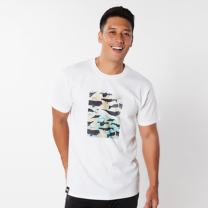 [Sea Animal Series] Whale Camouflage Unisex TEE (White)