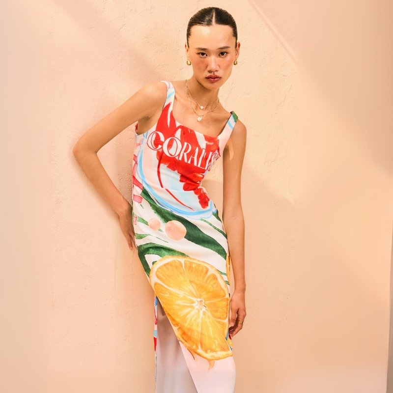 'Cielo'Maxi Dress in Capri (CRBW241) 连衣裙 - 洋裝/連身裙 - 其他人造纖維 