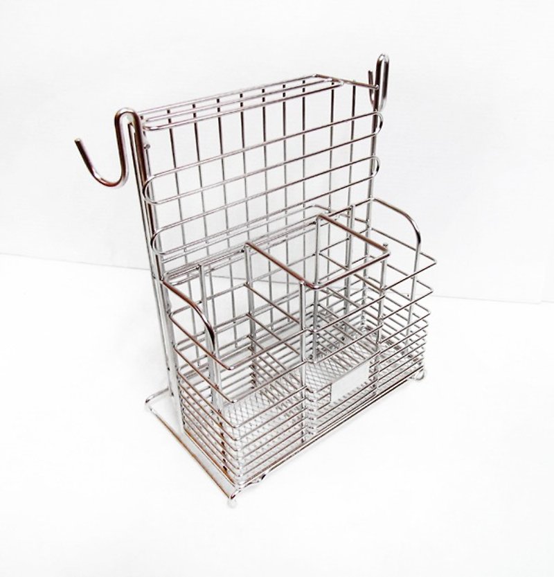 Stainless Steel table-type knife holder and chopstick basket, the objects are easy to store and hold, 304 stainless steel kitchen rack shelf - Storage - Other Metals Silver