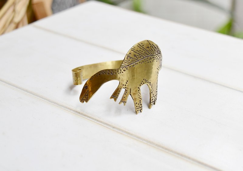 阿雷恐龍黃銅手環 - 手鍊/手環 - 其他金屬 金色