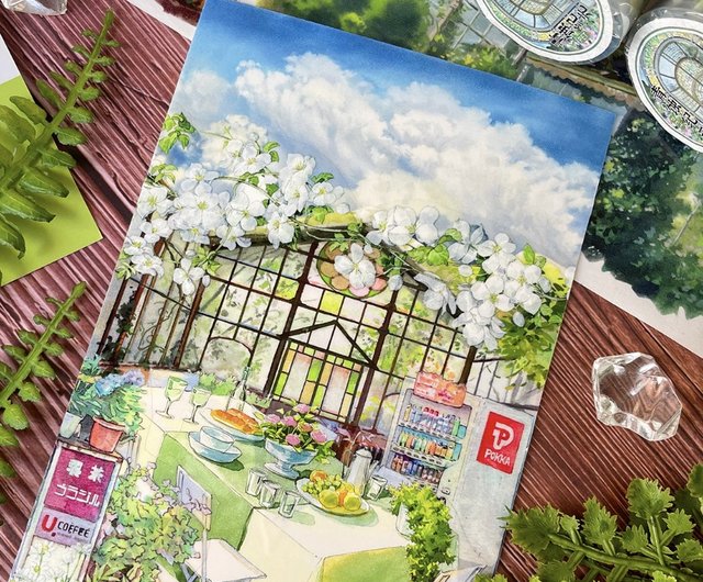 青蝕紀元 終末建築 廃墟世界 PET & 和紙マスキングテープ 巨大画幅