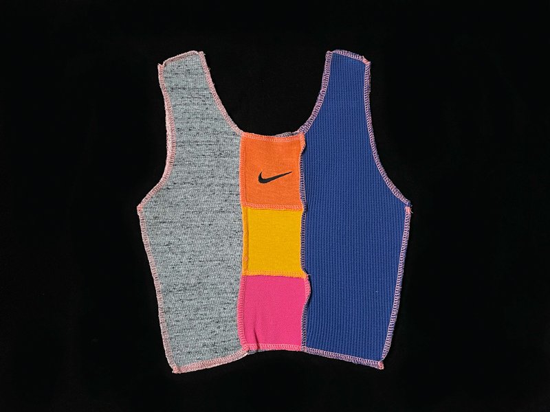 REGETHER 古著改製 NIKE 螺紋針織背心-背心式-13 - 背心/無袖上衣 - 棉．麻 多色