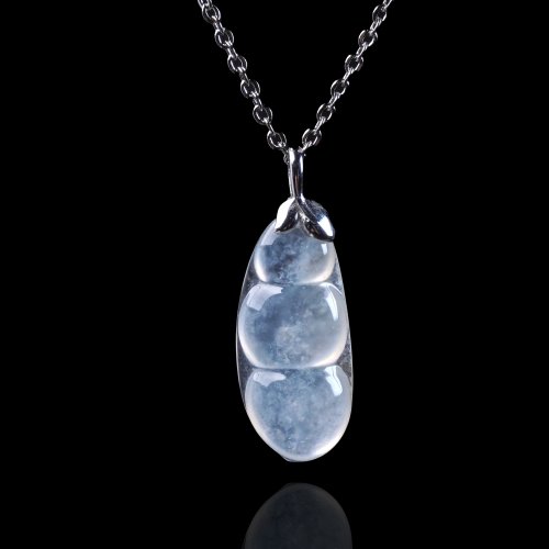 瓔珞珠寶盒 E.L.Jewelry Box 玻璃種翡翠福豆項鍊 18K金墜頭 | 天然緬甸玉翡翠A貨 | 送禮