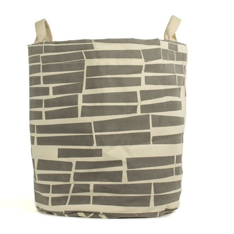 [Canadian fluf organic cotton] large storage dual-use bag-(small brick warm gray) - กล่องเก็บของ - ผ้าฝ้าย/ผ้าลินิน สีกากี