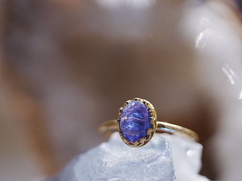 【ヴェルメイユ】タンザナイト　オーバルリング - 戒指 - 半寶石 藍色