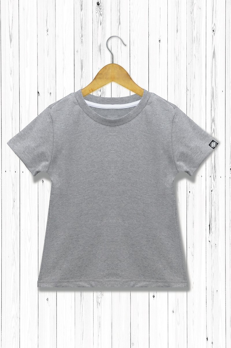 STATELYWORK Plain Blank T-Children's Wear-Gray - อื่นๆ - ผ้าฝ้าย/ผ้าลินิน สีเทา