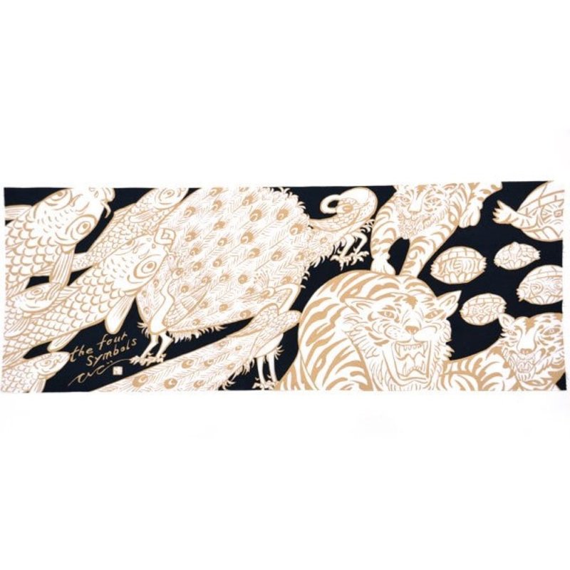 手絹 - The four symbols - 毛巾/浴巾 - 棉．麻 金色