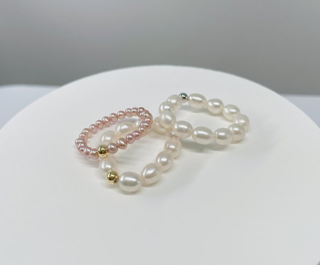 PJ. ハンドメイドパールリング - ショップ poodlesjewelry リング - Pinkoi