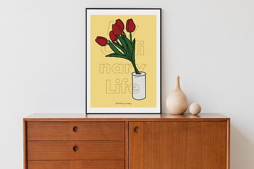 Ordinary Sunday Tulip Digital Poster | Tulip Digital Postcard | Printable Poster/Postcard