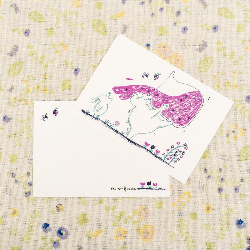 You spilled me! /Illustration story postcard - Cards & Postcards - Paper Purple