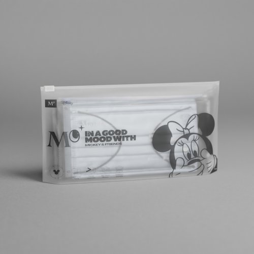 MO / MaskOn. 迪士尼4層一次性口罩 - 晨霧藍 (12 個) - 米妮 - 大碼