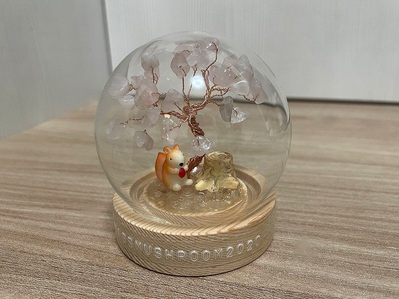 小松鼠款現貨 | 水晶樹系列微景觀水晶球 | 可愛 | 居家擺飾 - 擺飾/家飾品 - 水晶 粉紅色