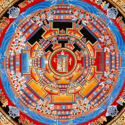 五十嵐由家　曼陀羅画145　「メルカバの大車輪」 palette-town-ferris-wheel-