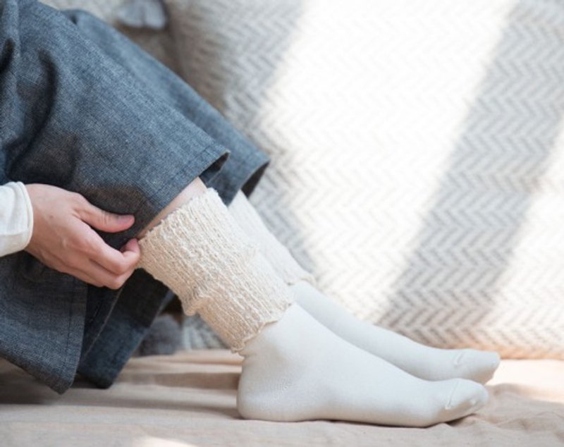 Gala spun arm and leg warmers, natural color [Organic Cotton] - อื่นๆ - ผ้าฝ้าย/ผ้าลินิน 