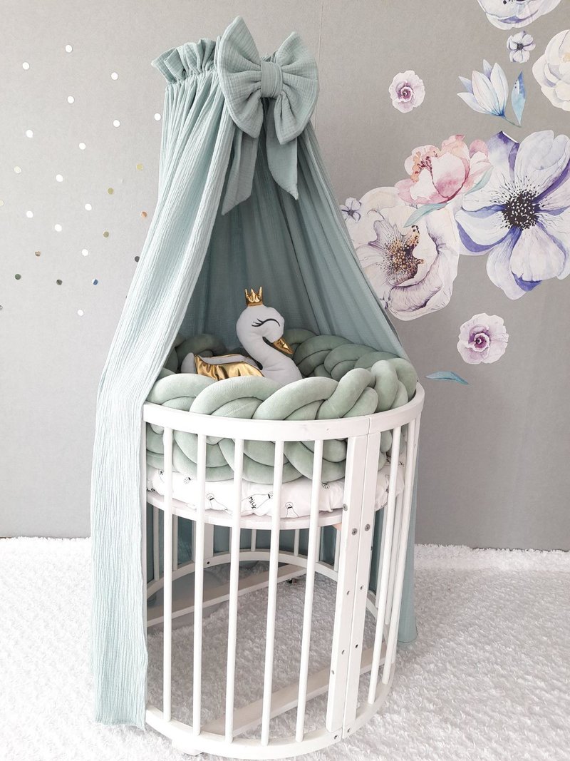 Canopy for nursery / Kids hanging tent for bedroom / Princess playhouse / Muslin - 兒童家具 - 其他材質 多色