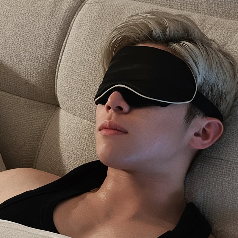 ホテリエの安眠アイマスク - メラトニン × 深い睡眠 - アイマスク - シルク・絹 多色