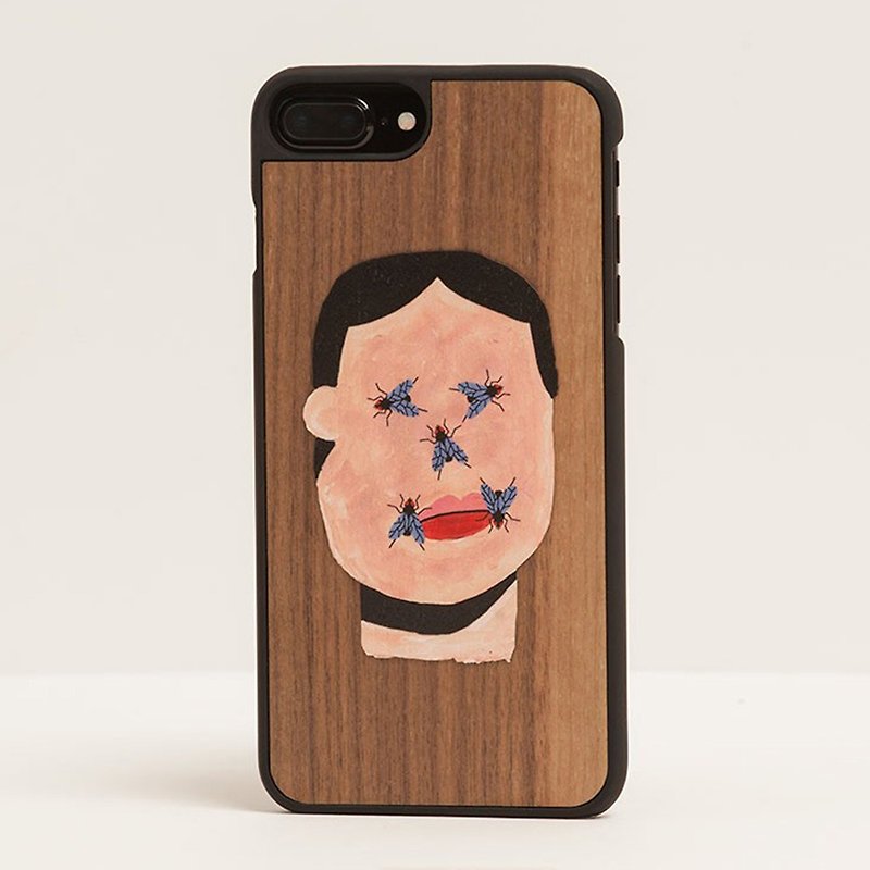 [Pre-order] Log phone case / MICHELE PAPETTI design - iPhone - Phone Cases - Wood Brown