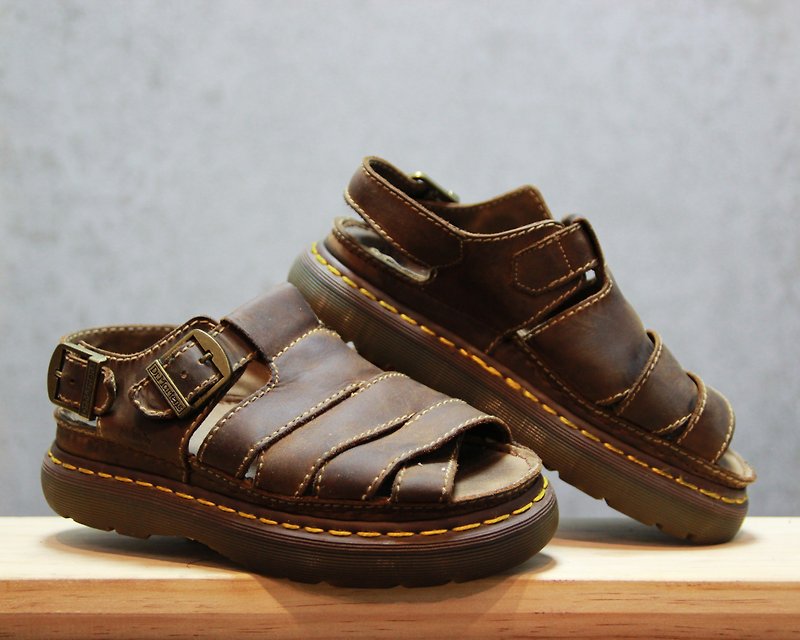 Tsubasa.Y Vintage House Brown 004 Marding Sandals, Dr.Martens England - รองเท้าลำลองผู้ชาย - วัสดุอื่นๆ 