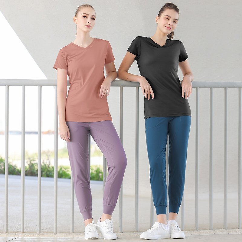 【Loopa】ワークアウトTシャツ / Workout T-shirt - 運動衫/上衣 - 聚酯纖維 黑色