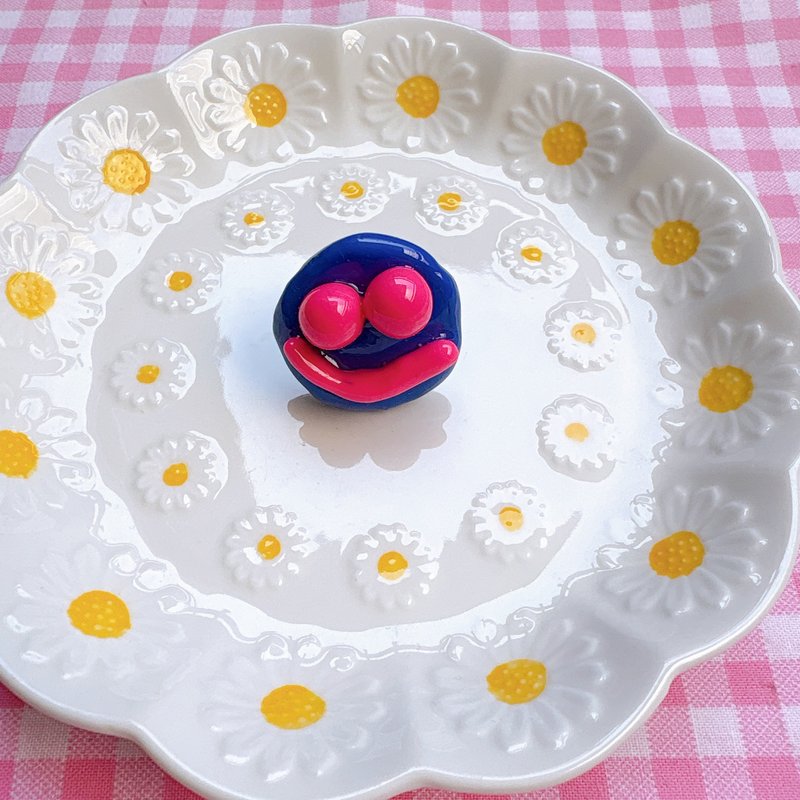 カラフルにこちゃんリング - 戒指 - 黏土 