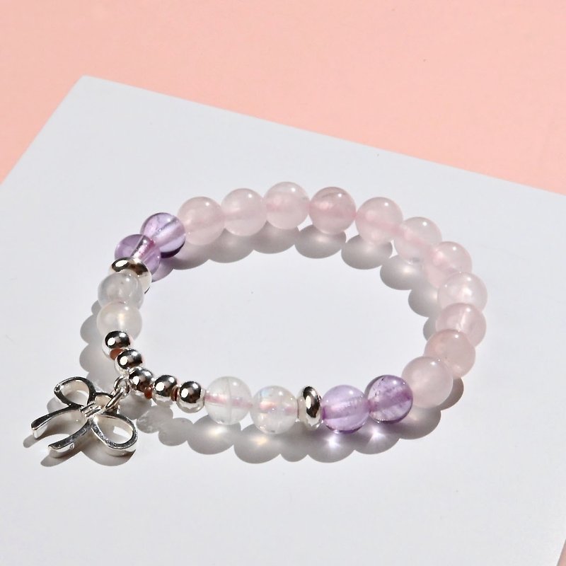 Pink Sweetheart-Children's Bracelet/Handmade Beading (Parent-Child Style) - Bracelets - Gemstone Pink