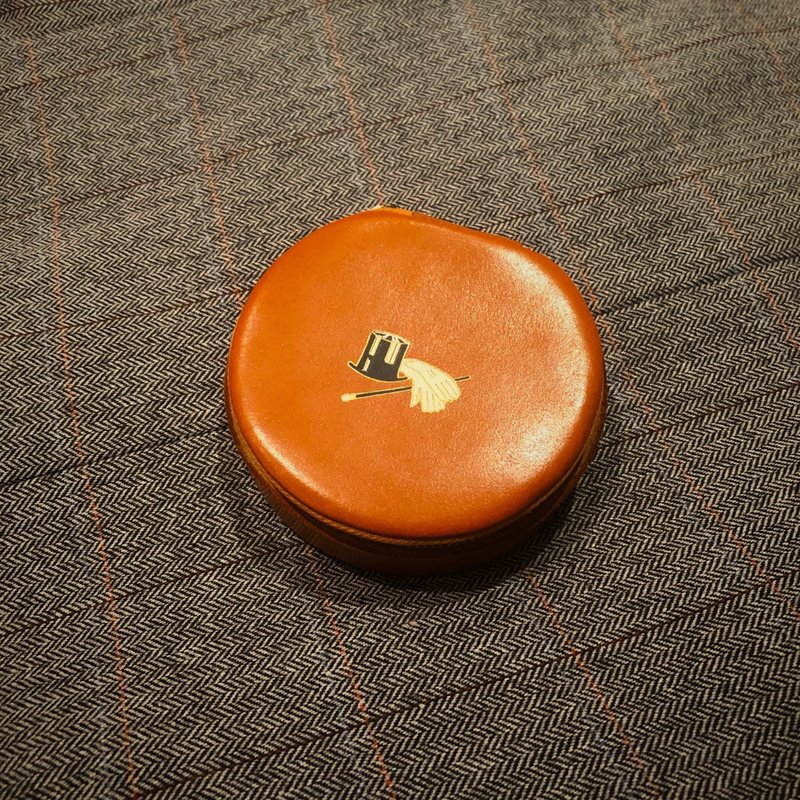 1960-70年代英國製真皮袖釦盒 - 袖扣 - 真皮 