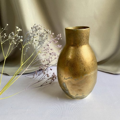 手作りの土釉薬掛け陶器花瓶 500x0.jpg