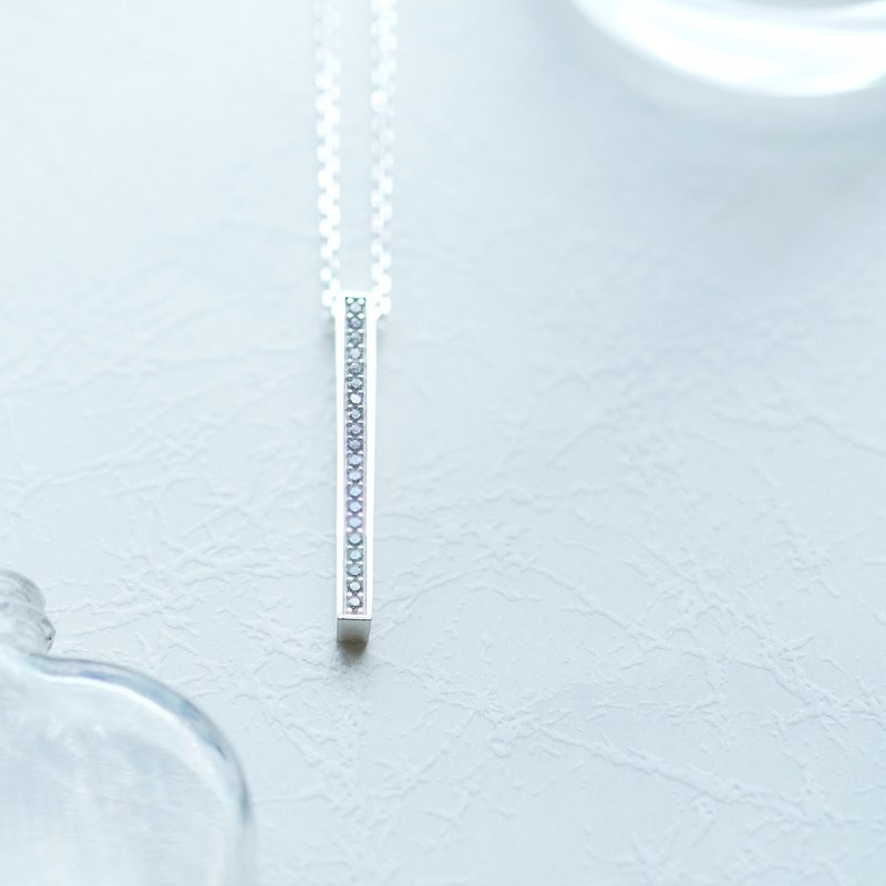 Vertical bar necklace Silver 925 - Necklaces - Other Metals Silver