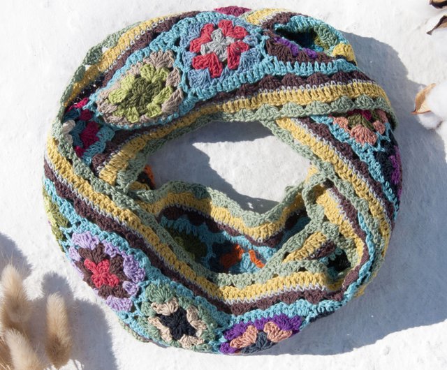 crochet silk scarf