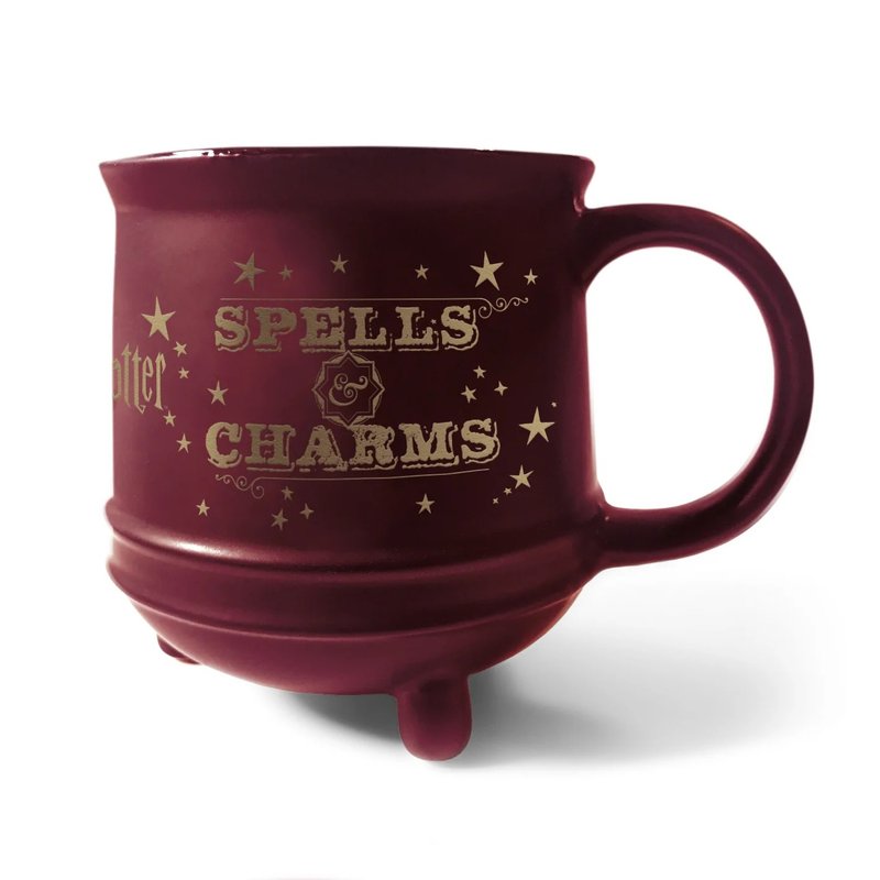 【哈利波特】魔咒大釜造型大容量馬克杯(SPELLS & CHARMS) - 咖啡杯/馬克杯 - 陶 紅色
